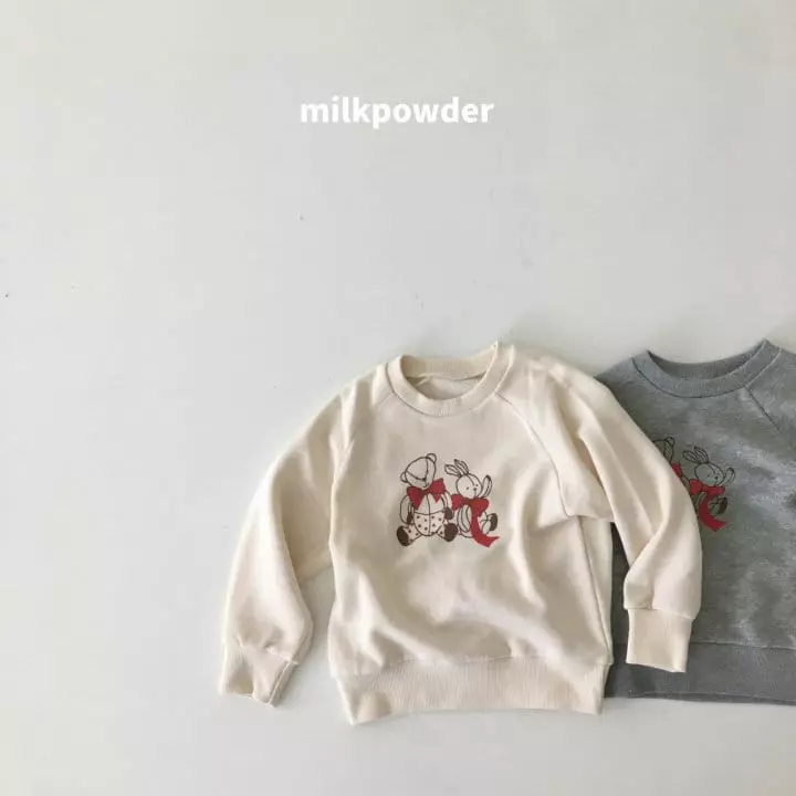 Milk Powder - Korean Children Fashion - #kidsshorts - Ribbon Sweatshirt - 2