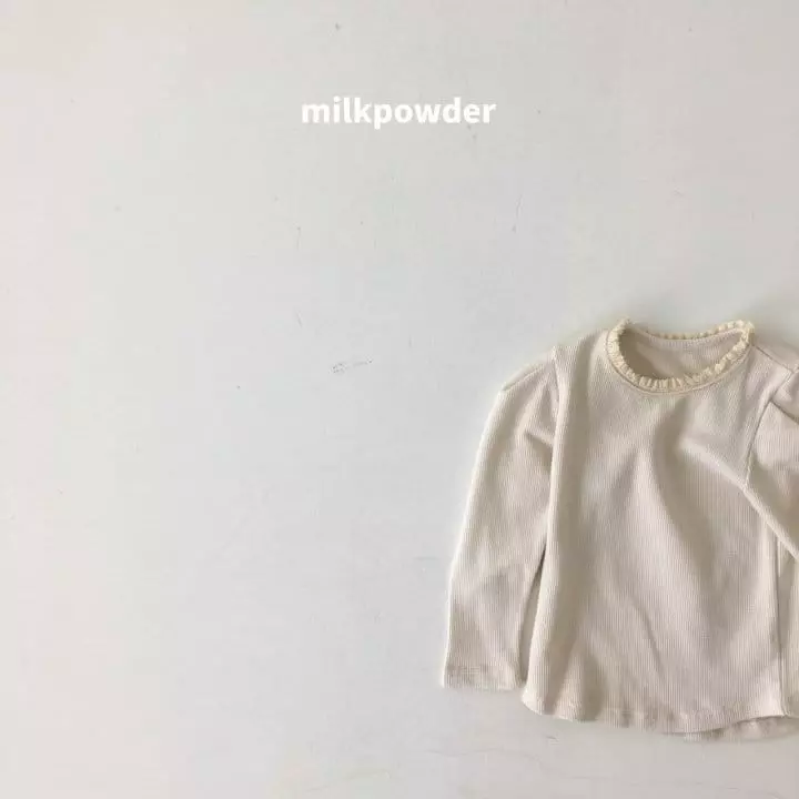 Milk Powder - Korean Children Fashion - #kidsshorts - Waffle Tee