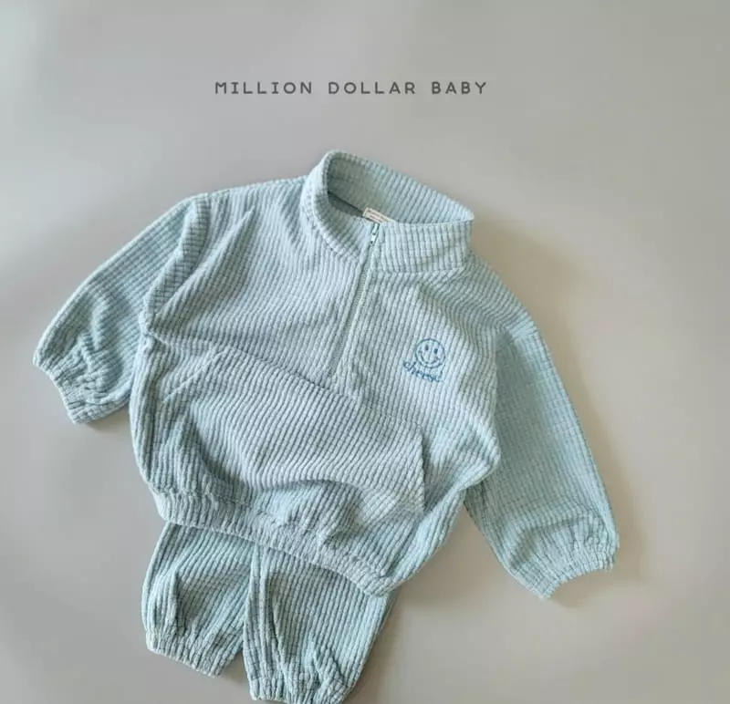 Million Dollar Baby - Korean Children Fashion - #Kfashion4kids - Waffle Rib Anorak Top Bottom Set - 7