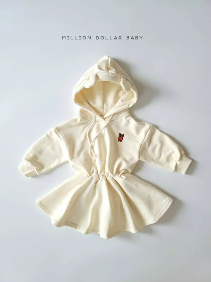 Million Dollar Baby - Korean Children Fashion - #childofig - Heart Bear One-piece - 2