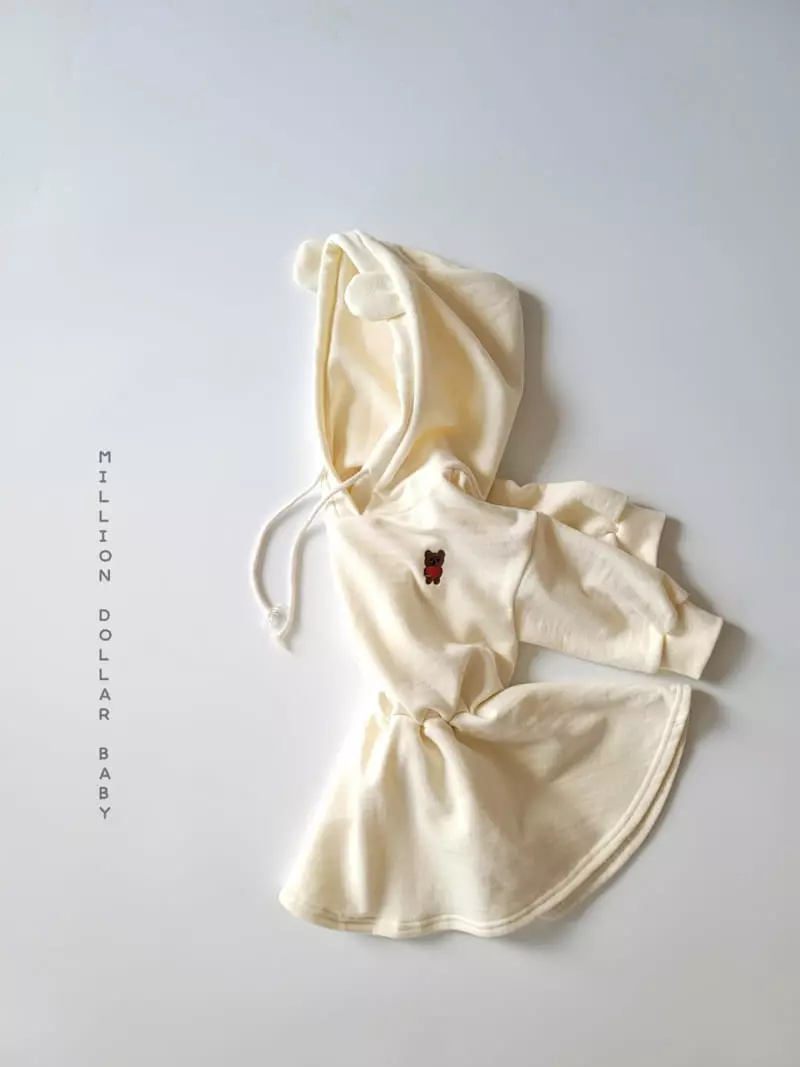 Million Dollar Baby - Korean Children Fashion - #childofig - Heart Bear One-piece - 3