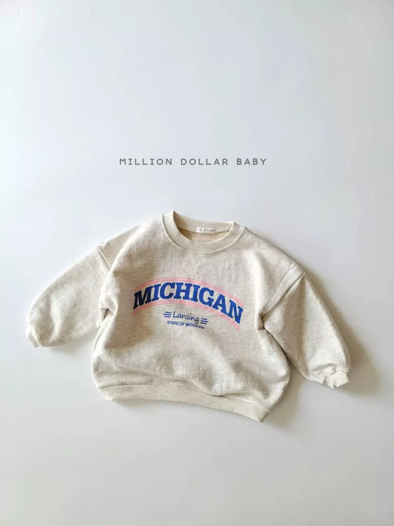Million Dollar Baby - Korean Children Fashion - #childofig - Michigan Sweatshrit - 2