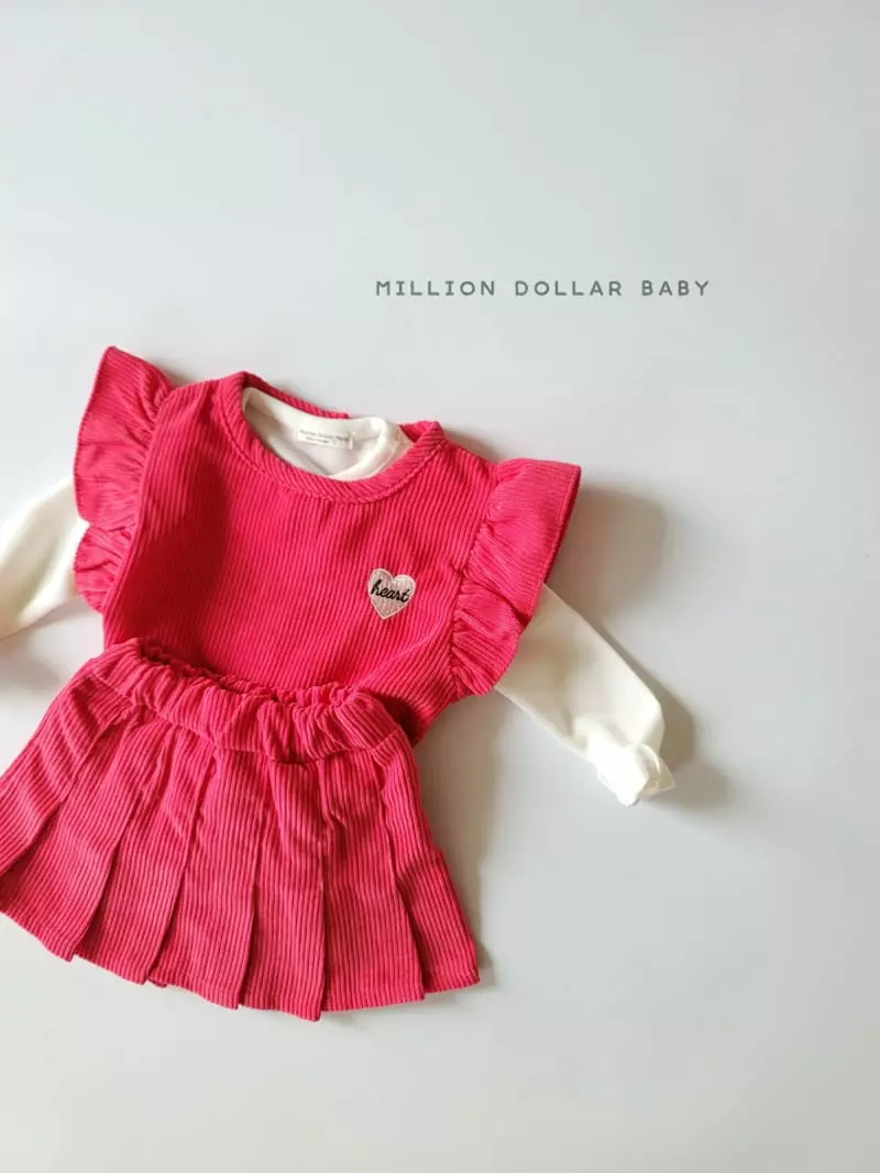 Million Dollar Baby - Korean Children Fashion - #childrensboutique - Frill Vest Set - 10