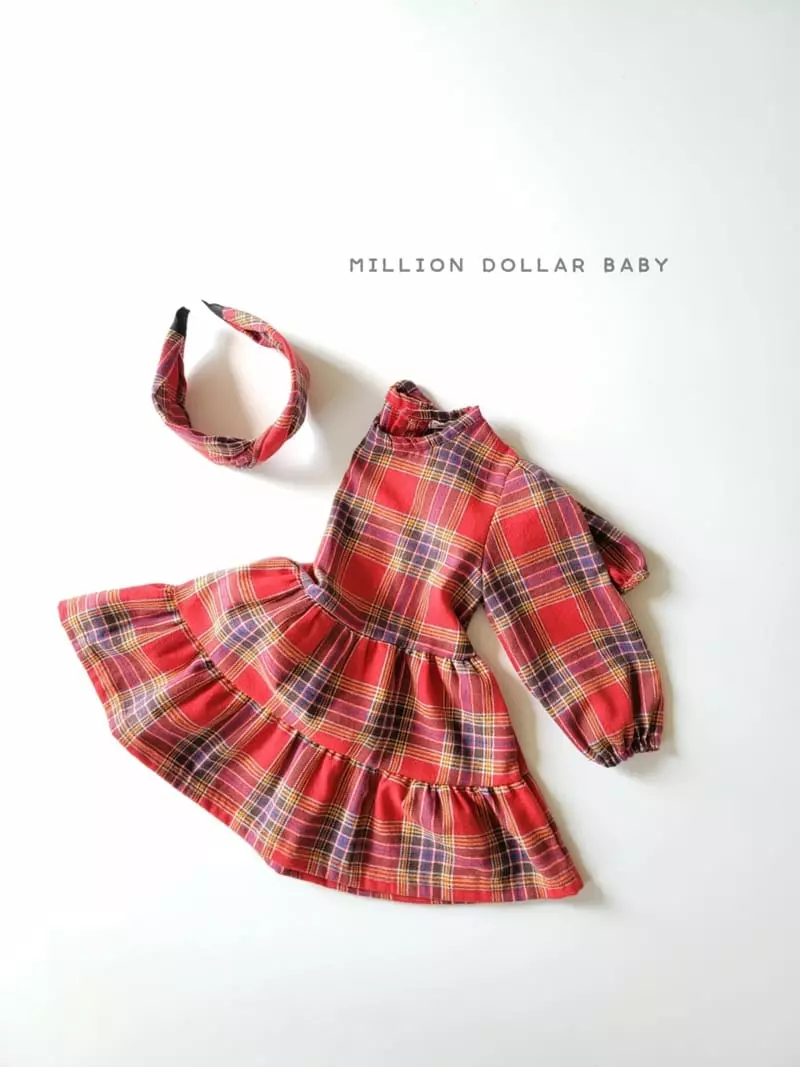 Million Dollar Baby - Korean Children Fashion - #childrensboutique - Million Check One-piece - 5