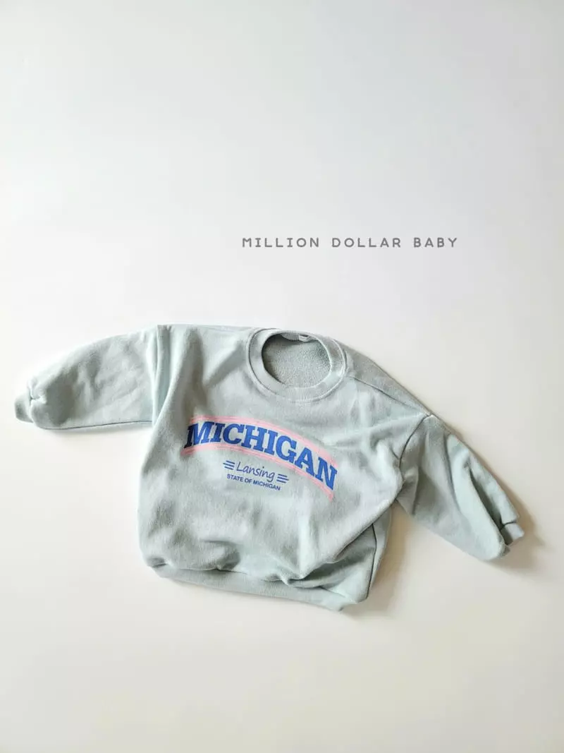 Million Dollar Baby - Korean Children Fashion - #childrensboutique - Michigan Sweatshrit - 3