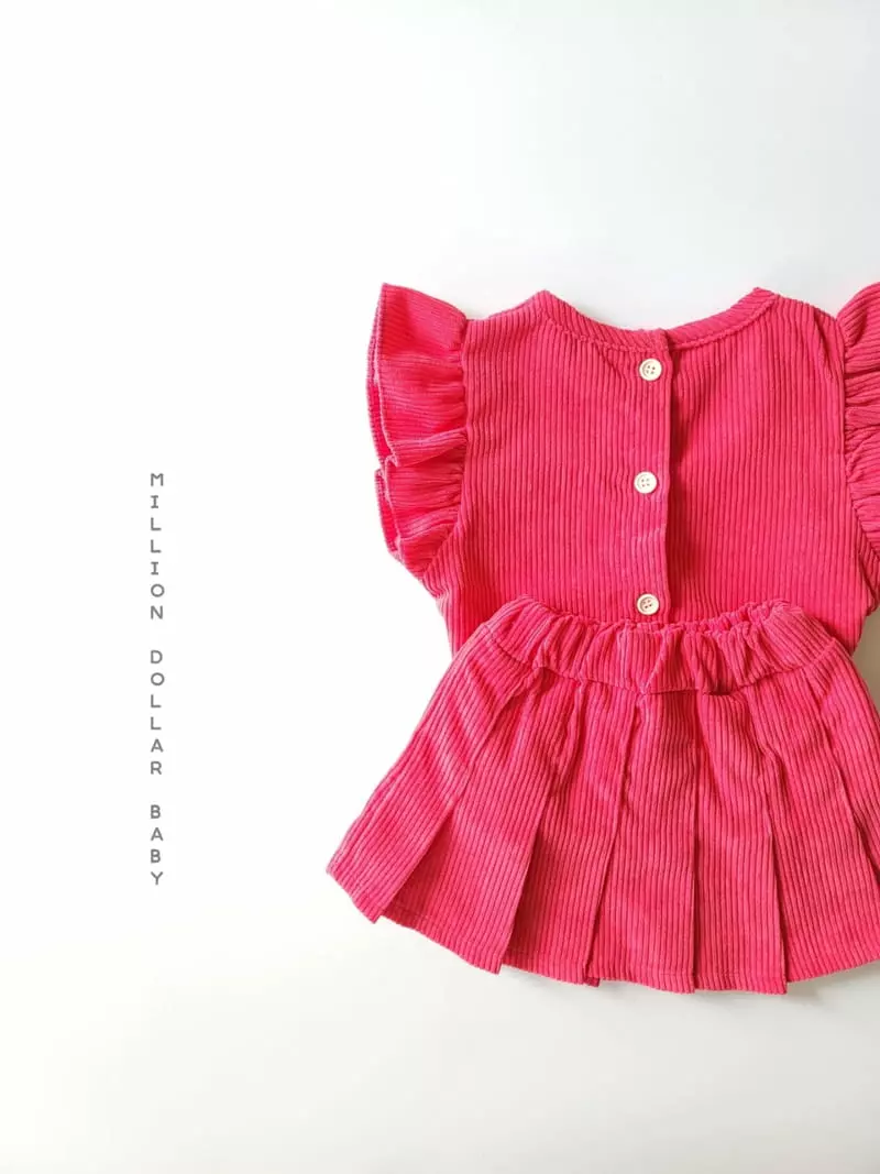Million Dollar Baby - Korean Children Fashion - #designkidswear - Frill Vest Set - 11