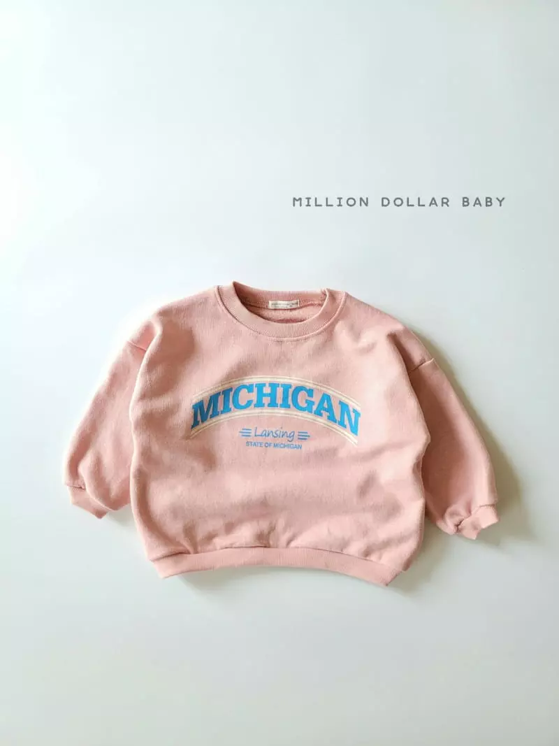Million Dollar Baby - Korean Children Fashion - #childrensboutique - Michigan Sweatshrit - 4