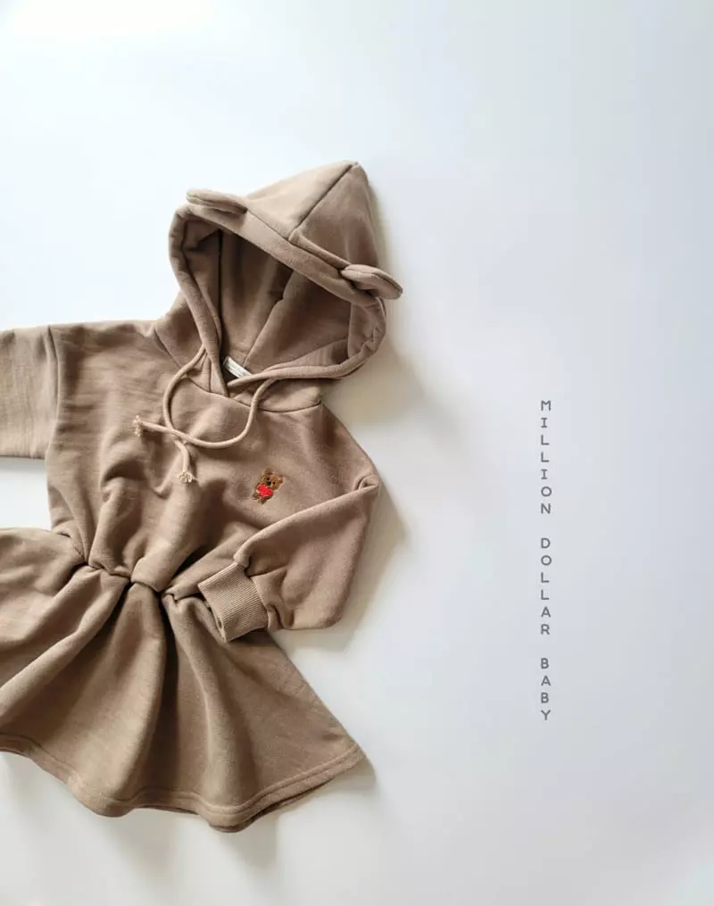 Million Dollar Baby - Korean Children Fashion - #discoveringself - Heart Bear One-piece - 6