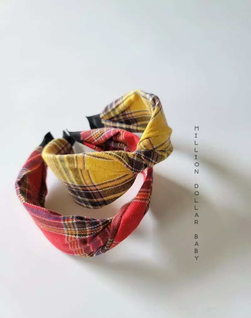 Million Dollar Baby - Korean Children Fashion - #kidsshorts - Million Check Hairband - 10
