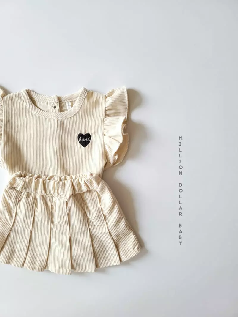 Million Dollar Baby - Korean Children Fashion - #kidsstore - Frill Vest Set