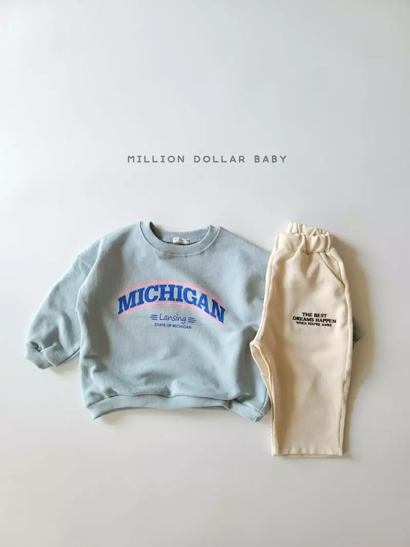 Million Dollar Baby - Korean Children Fashion - #kidsstore - Michigan Sweatshrit - 8