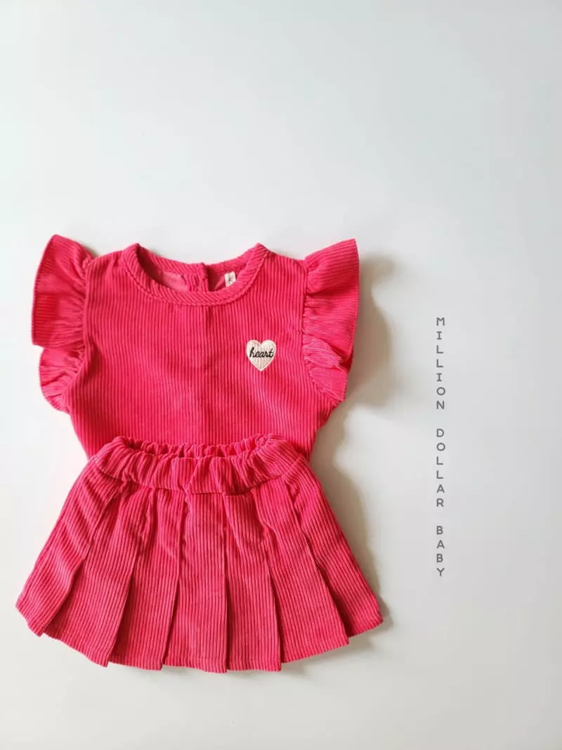 Million Dollar Baby - Korean Children Fashion - #kidzfashiontrend - Frill Vest Set - 2