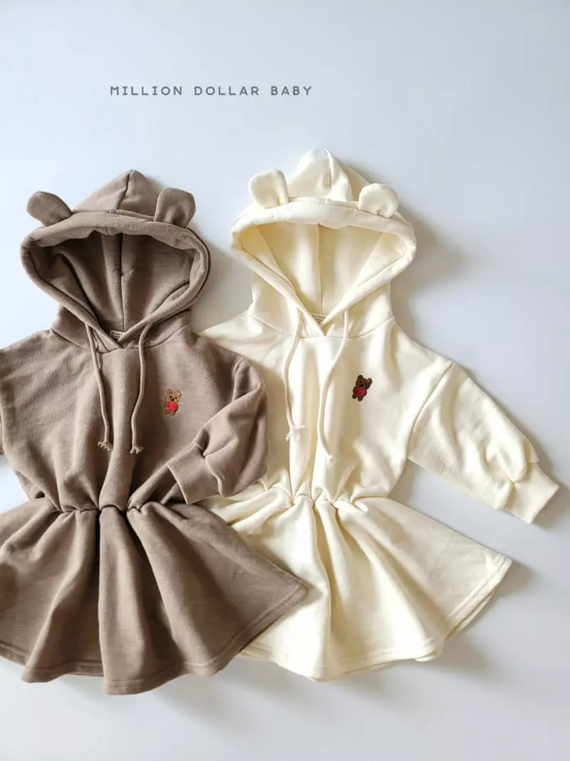 Million Dollar Baby - Korean Children Fashion - #kidzfashiontrend - Heart Bear One-piece - 10
