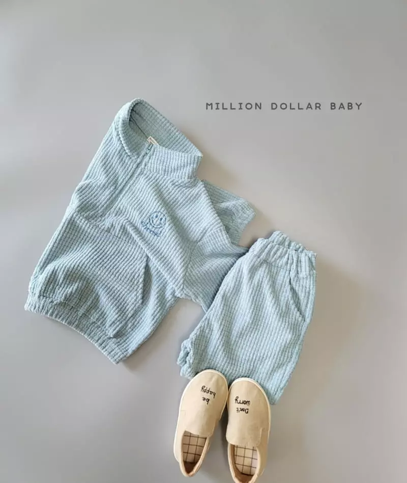 Million Dollar Baby - Korean Children Fashion - #littlefashionista - Waffle Rib Anorak Top Bottom Set - 8
