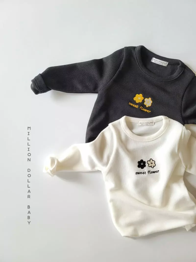 Million Dollar Baby - Korean Children Fashion - #littlefashionista - Flower Tee - 4