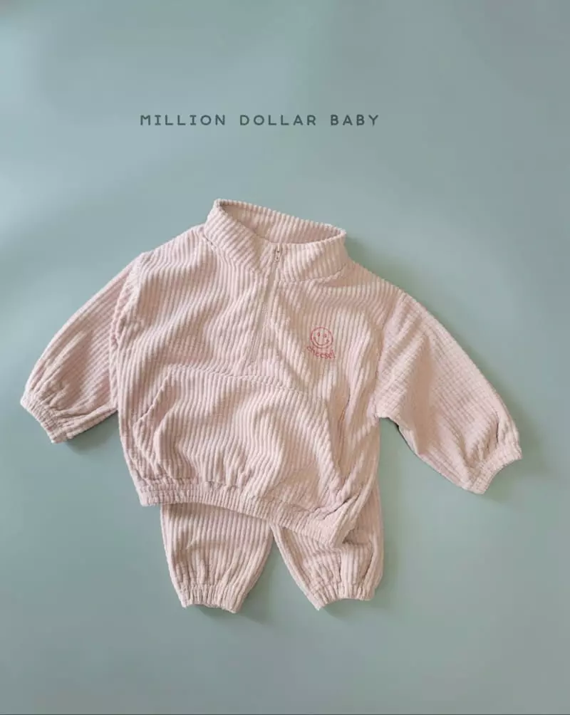 Million Dollar Baby - Korean Children Fashion - #magicofchildhood - Waffle Rib Anorak Top Bottom Set - 9