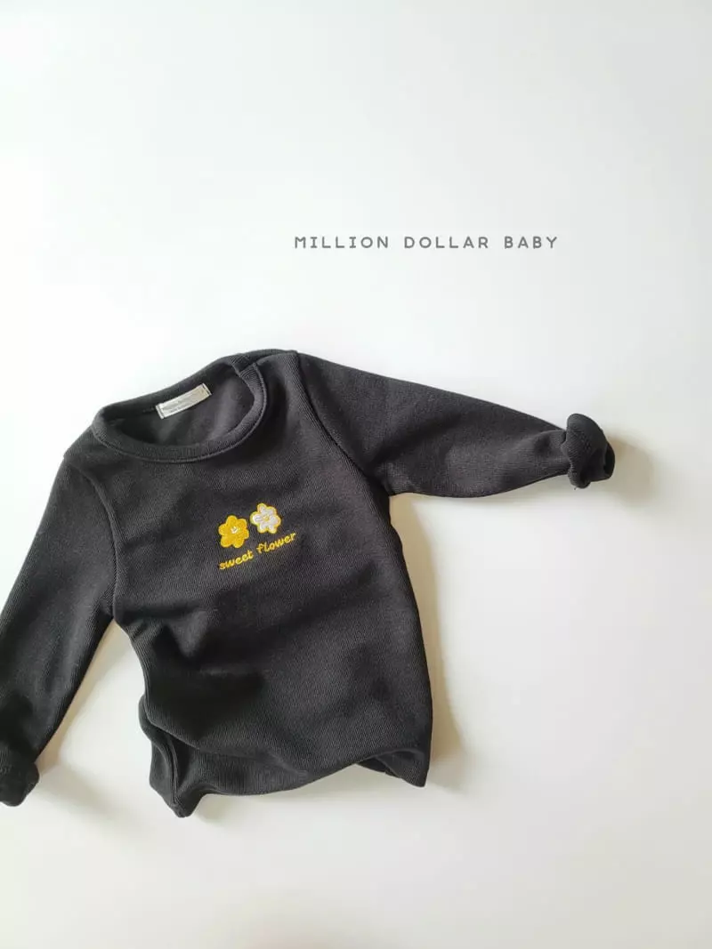 Million Dollar Baby - Korean Children Fashion - #minifashionista - Flower Tee - 5
