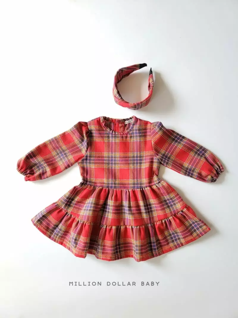 Million Dollar Baby - Korean Children Fashion - #minifashionista - Million Check Hairband - 2