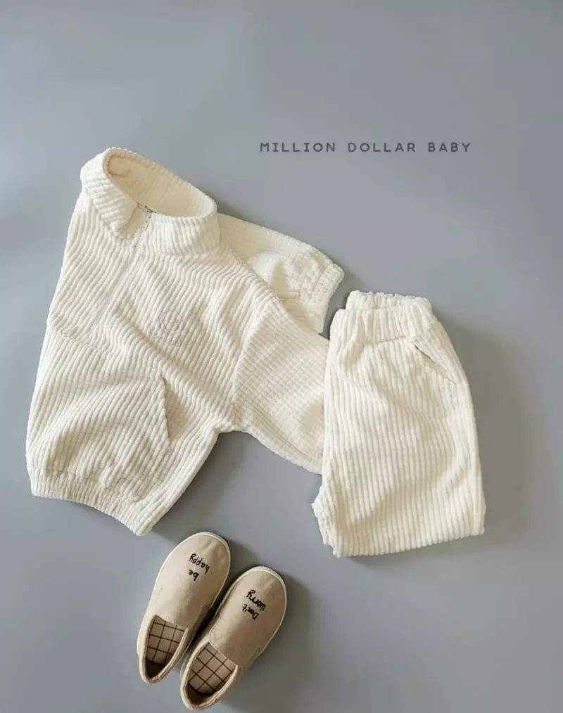 Million Dollar Baby - Korean Children Fashion - #minifashionista - Waffle Rib Anorak Top Bottom Set - 10