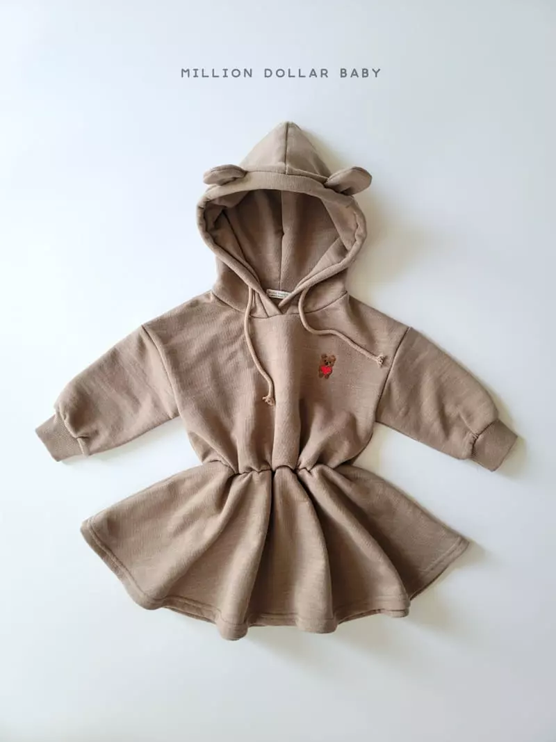 Million Dollar Baby - Korean Children Fashion - #prettylittlegirls - Heart Bear One-piece