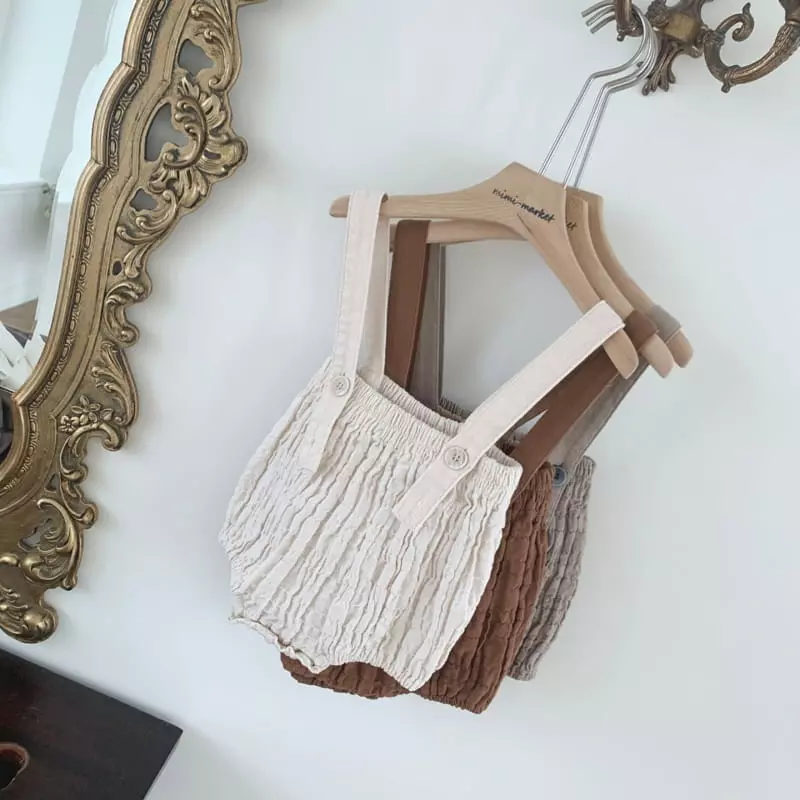 Mimi Market - Korean Baby Fashion - #onlinebabyshop - Camel Dungarees - 4