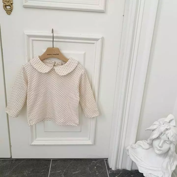 Mimi Market - Korean Baby Fashion - #smilingbaby - Dot Collar Tee - 4
