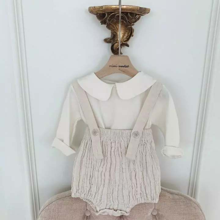Mimi Market - Korean Baby Fashion - #babyboutique - Camel Dungareed - 3