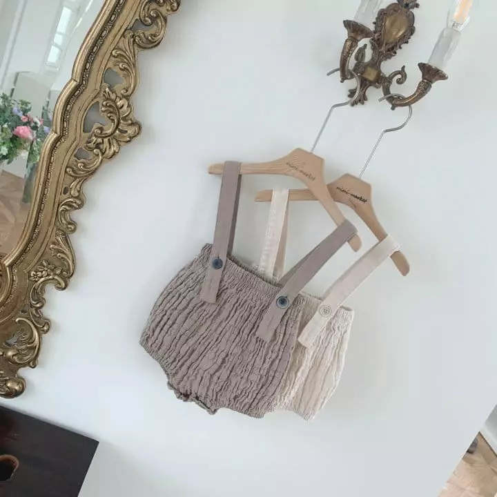 Mimi Market - Korean Baby Fashion - #babyboutique - Camel Dungareed - 4