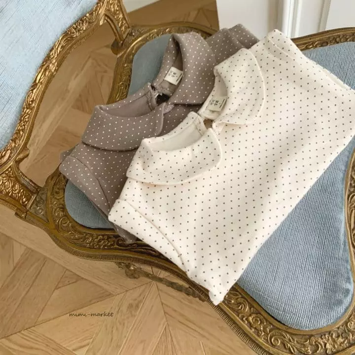 Mimi Market - Korean Baby Fashion - #babyboutiqueclothing - Dot Collar Tee - 3