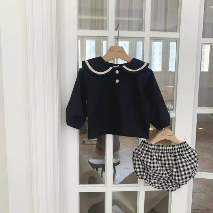 Mimi Market - Korean Baby Fashion - #babyboutique - Sailor Top Bottom Set - 4