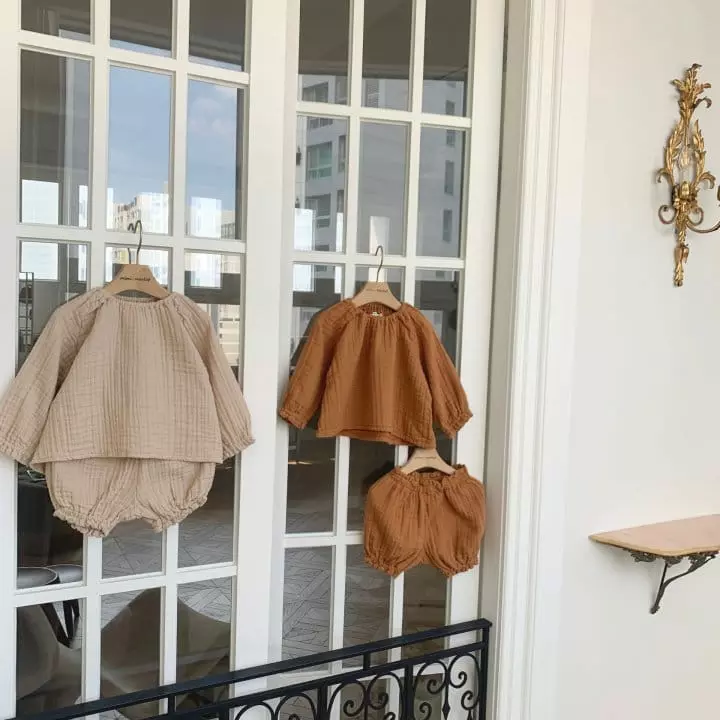 Mimi Market - Korean Baby Fashion - #babyboutiqueclothing - Caramel Top Bottom Set - 4