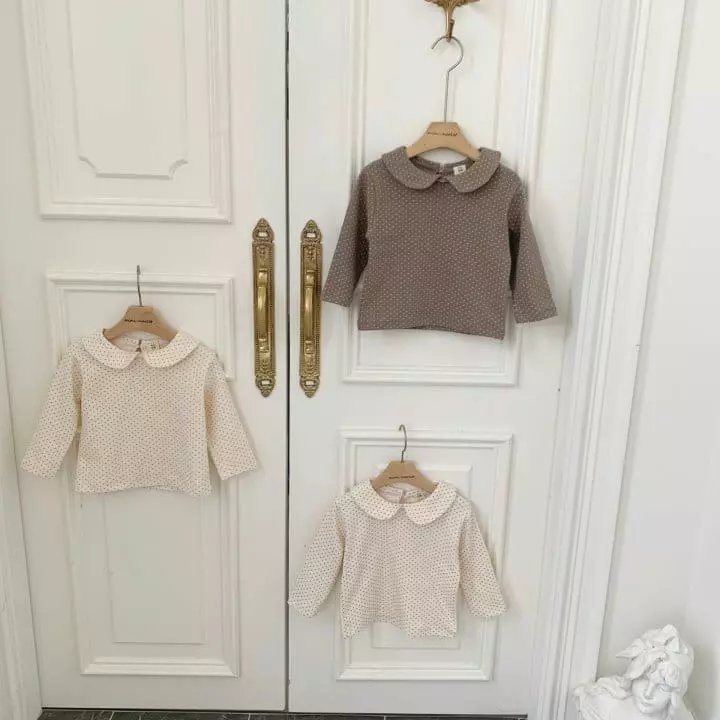 Mimi Market - Korean Baby Fashion - #babyboutiqueclothing - Dot Collar Tee - 4