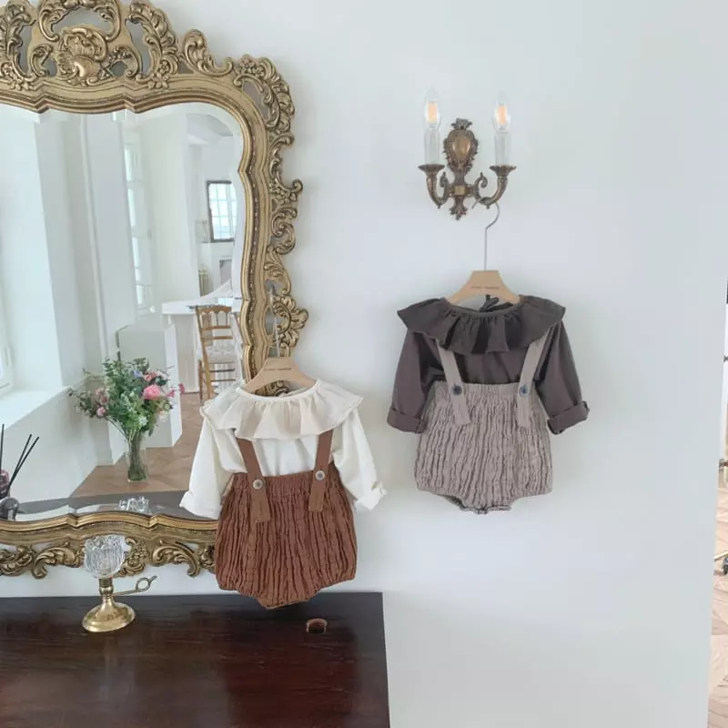 Mimi Market - Korean Baby Fashion - #babyfashion - Camel Dungarees - 8