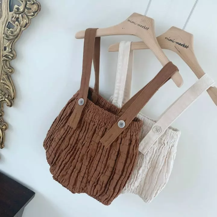 Mimi Market - Korean Baby Fashion - #babyfashion - Camel Dungareed - 6