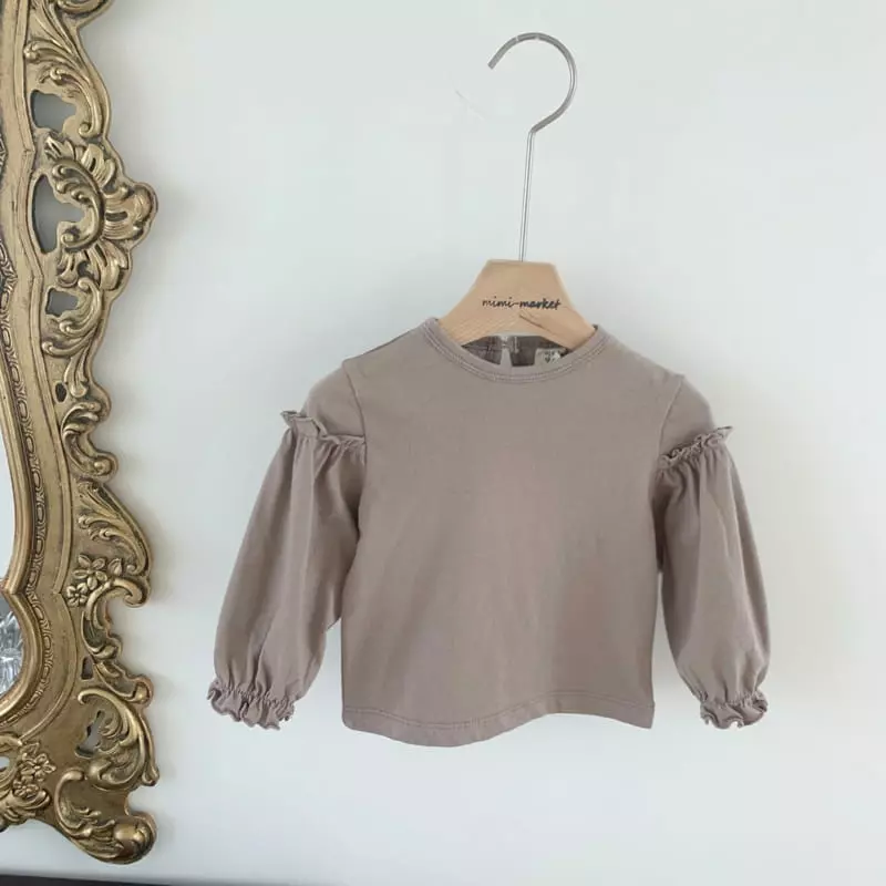 Mimi Market - Korean Baby Fashion - #babyfever - Sleeves Shirring Tee