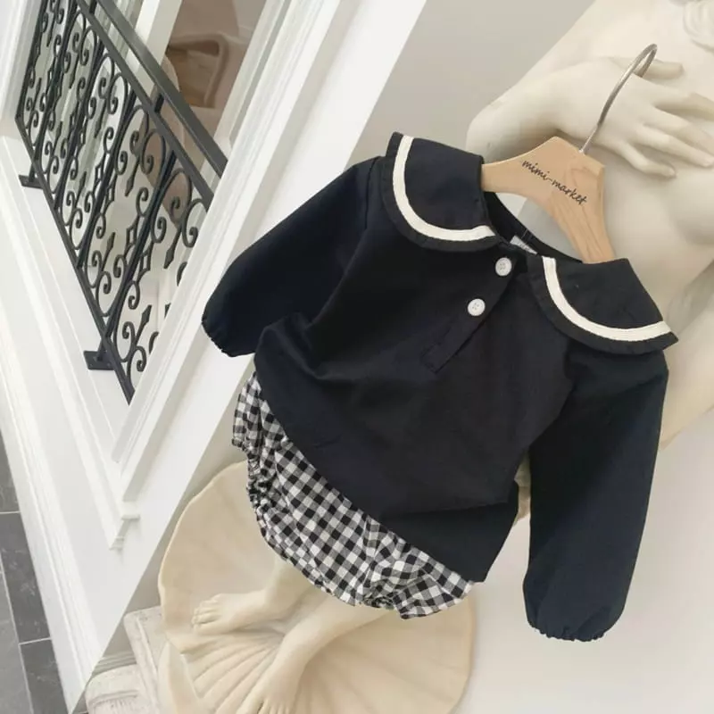 Mimi Market - Korean Baby Fashion - #babyfever - Sailor Top Bottom Set - 9