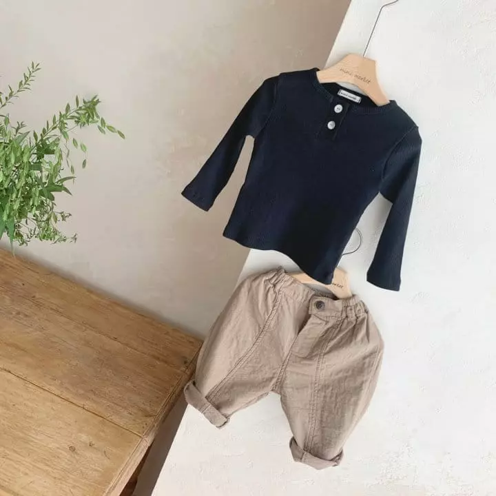 Mimi Market - Korean Baby Fashion - #babyfever - Button Tee - 3