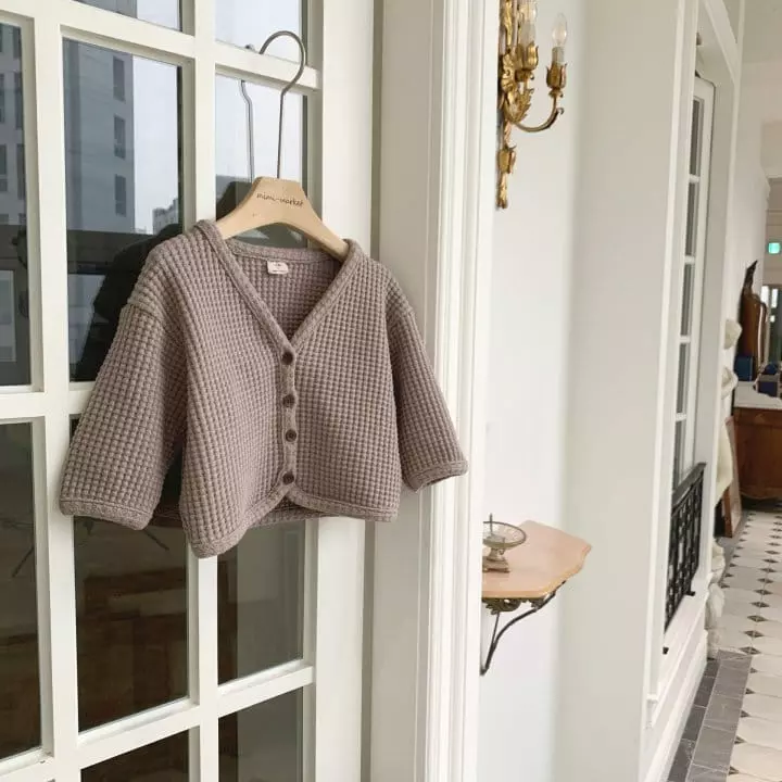 Mimi Market - Korean Baby Fashion - #babyfever - Waffle Cardigan