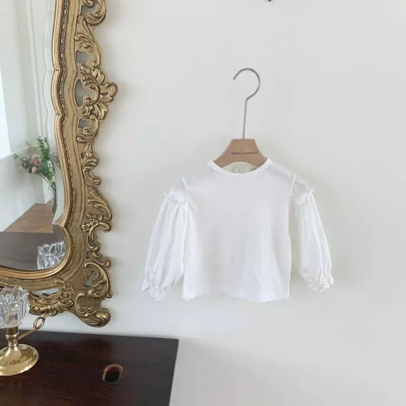 Mimi Market - Korean Baby Fashion - #babygirlfashion - Sleeves Shirring Tee - 2