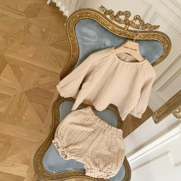 Mimi Market - Korean Baby Fashion - #babygirlfashion - Caramel Top Bottom Set - 7