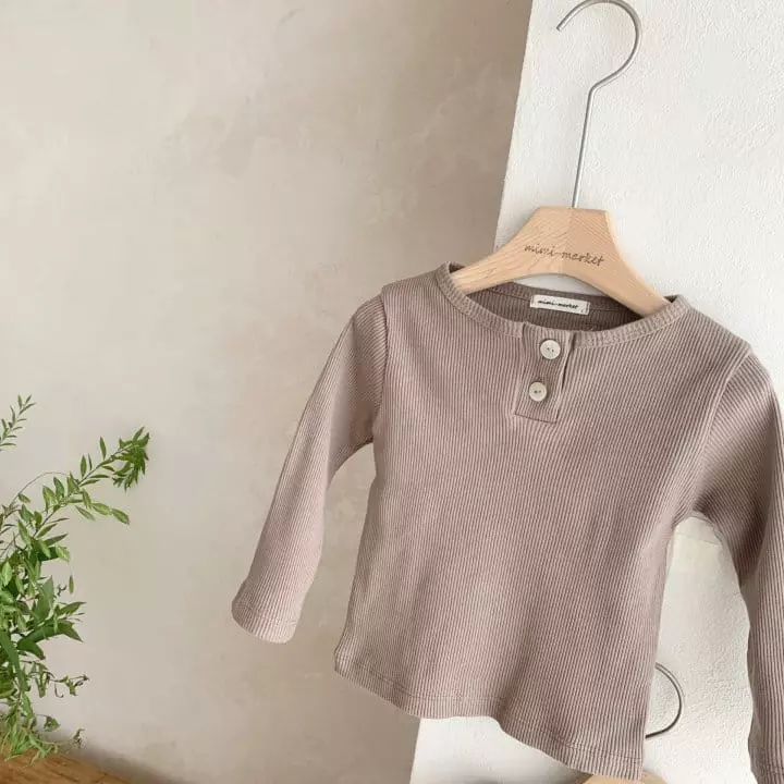 Mimi Market - Korean Baby Fashion - #babyfever - Button Tee - 4