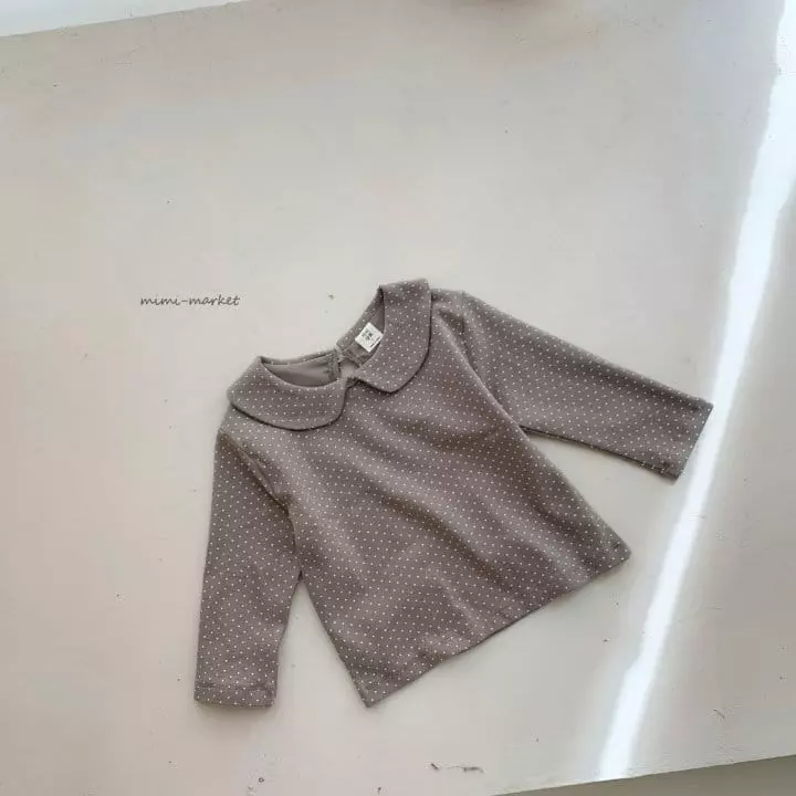 Mimi Market - Korean Baby Fashion - #babygirlfashion - Dot Collar Tee - 7