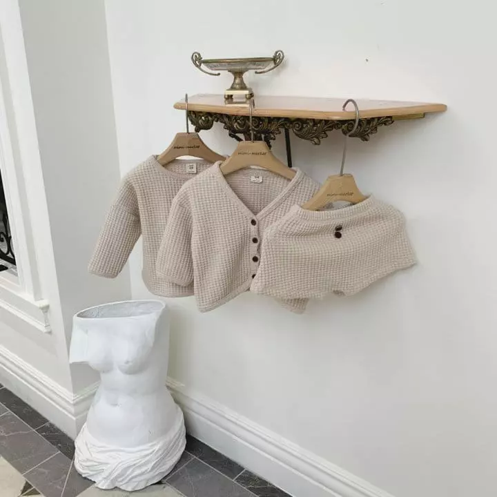 Mimi Market - Korean Baby Fashion - #babygirlfashion - Waffle Cardigan - 2