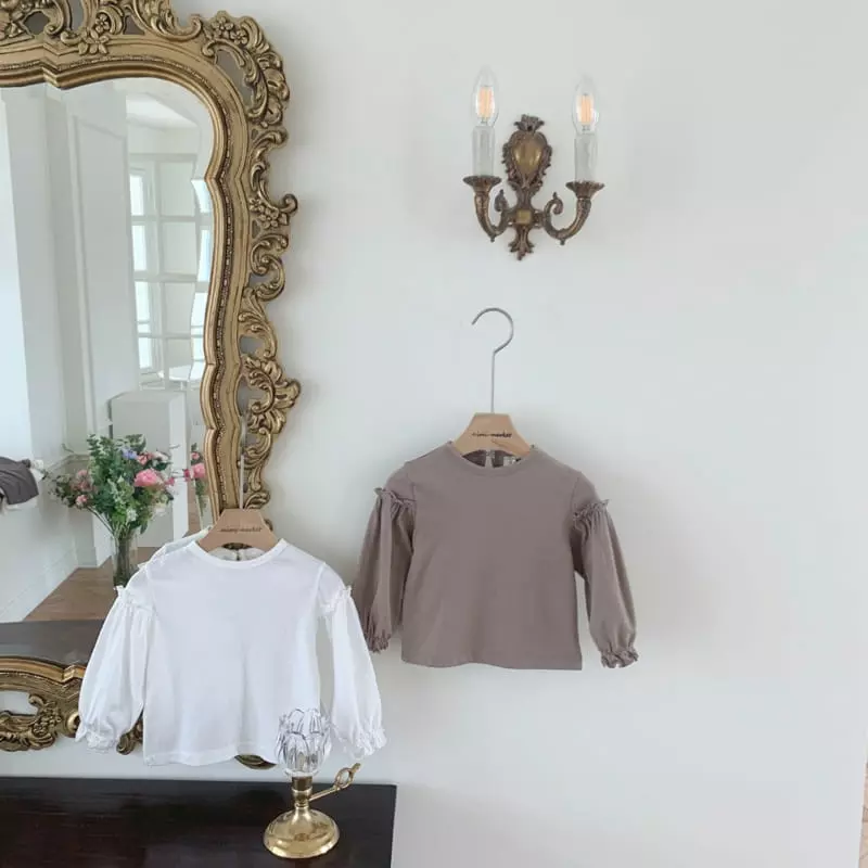 Mimi Market - Korean Baby Fashion - #babylifestyle - Sleeves Shirring Tee - 3