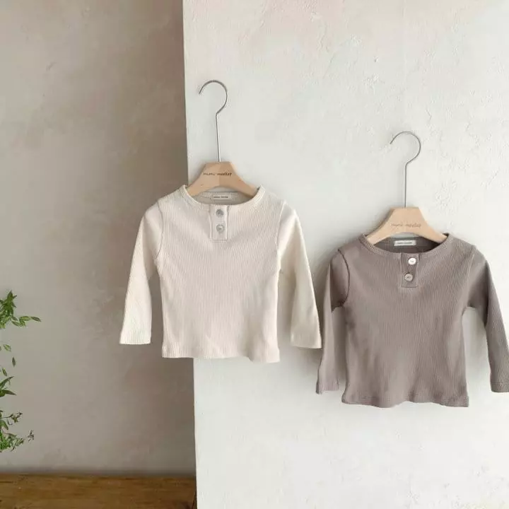 Mimi Market - Korean Baby Fashion - #babylifestyle - Button Tee - 5