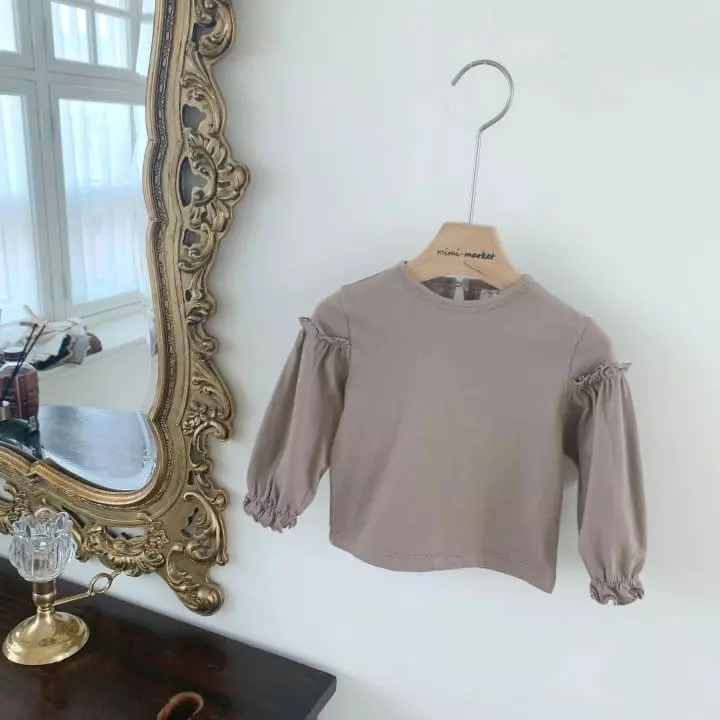 Mimi Market - Korean Baby Fashion - #babylifestyle - Sleeves Shirring Tee