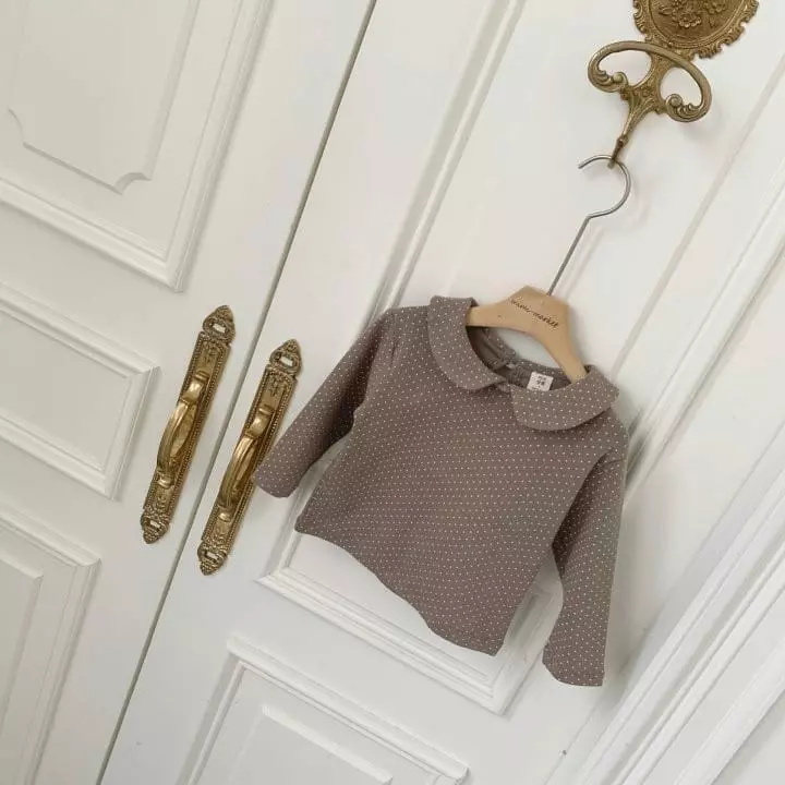 Mimi Market - Korean Baby Fashion - #babyootd - Dot Collar Tee - 12