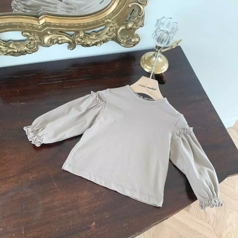 Mimi Market - Korean Baby Fashion - #babyootd - Sleeves Shirring Tee - 5