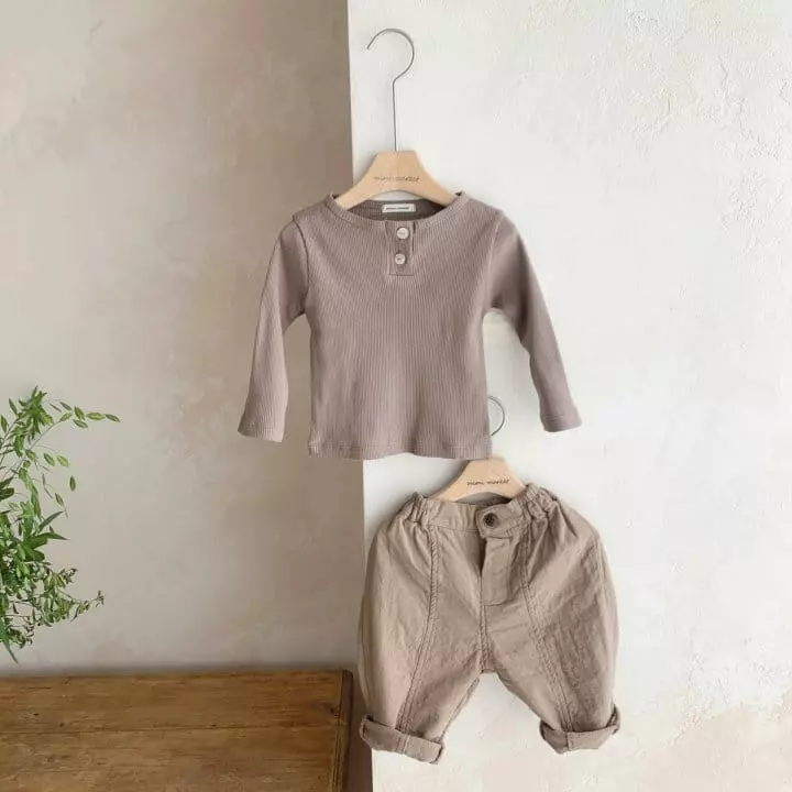 Mimi Market - Korean Baby Fashion - #babyootd - Button Tee - 7