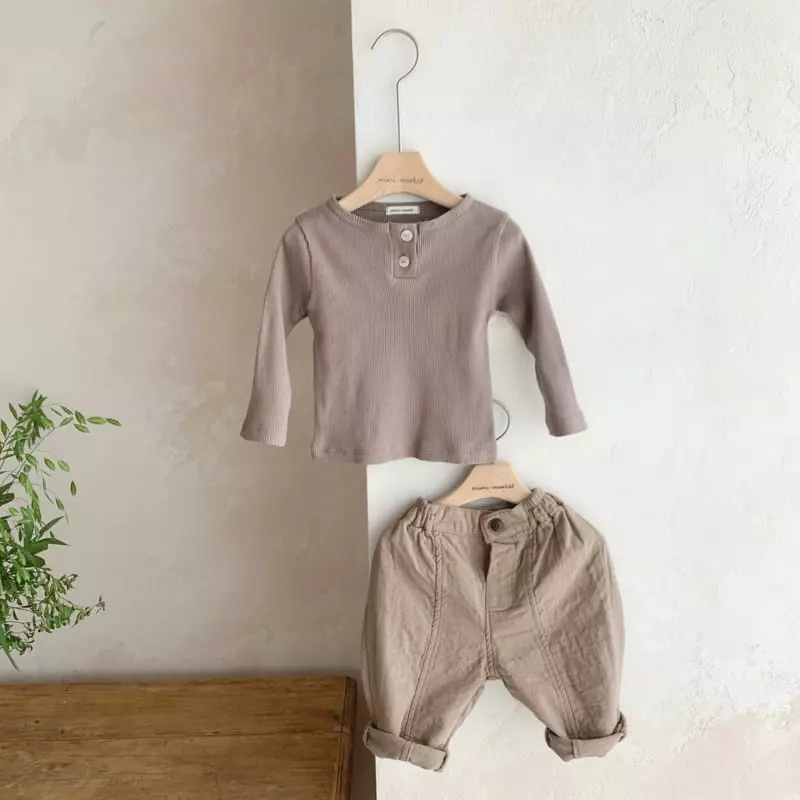 Mimi Market - Korean Baby Fashion - #babyoutfit - Button Tee - 10